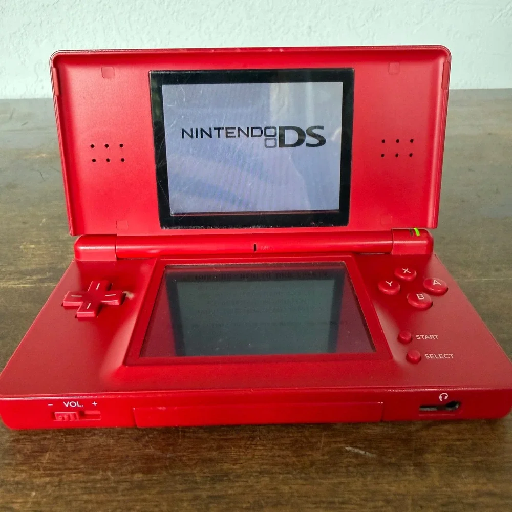 Nintendo DS Lite Super Mario Edition Console Game Bundle 7 Games Case Tested